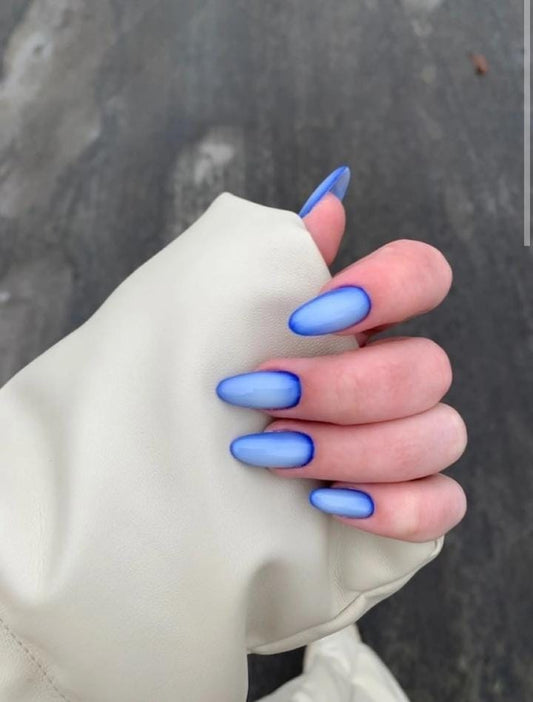 Blue ombre art Nails Set