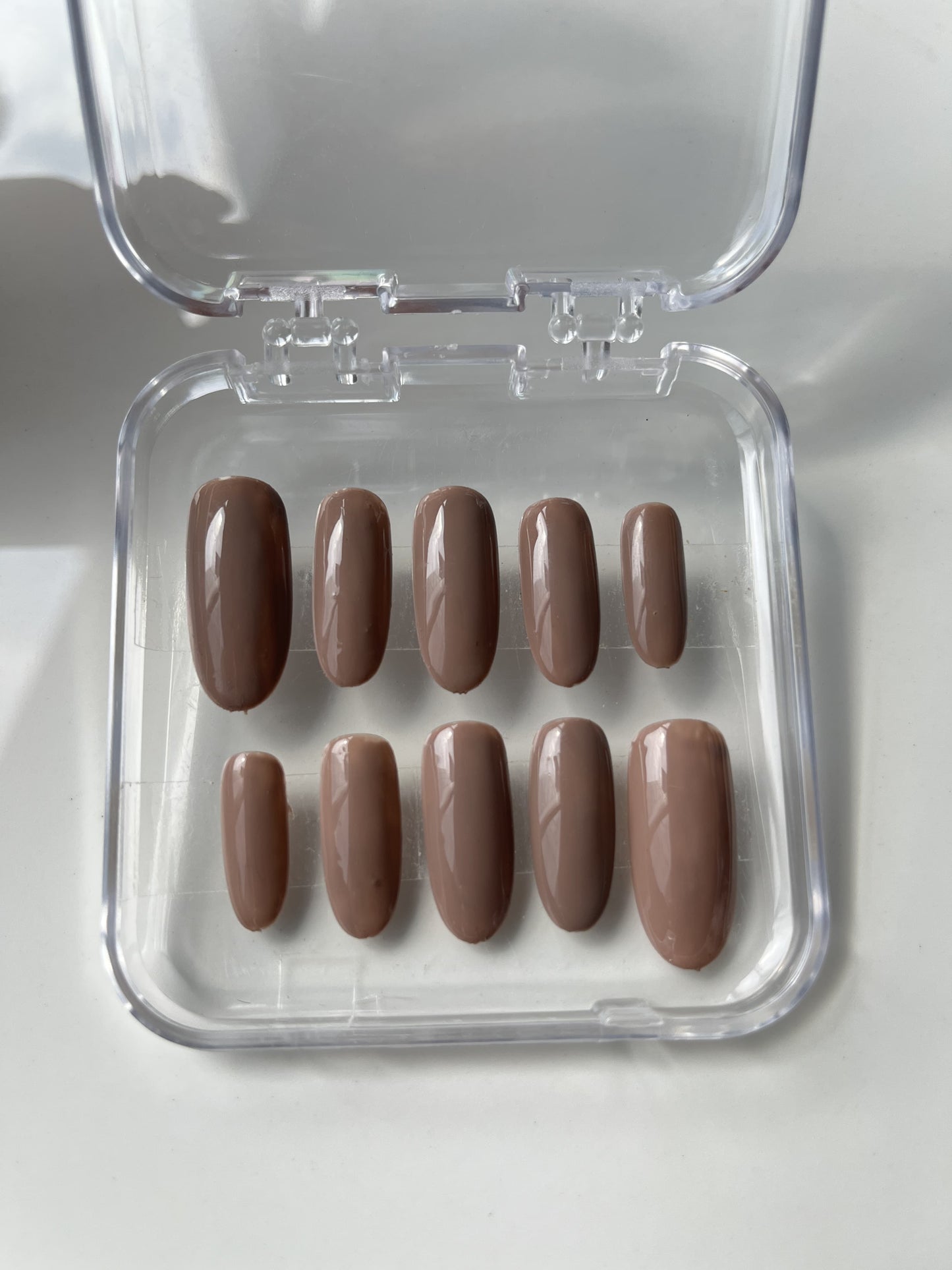 Brown Fall Solid Colour Press On Nail Set