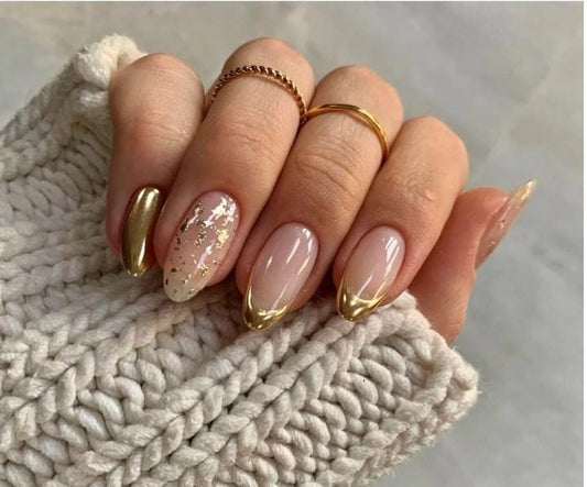 Isolated with foli paper press on nails sets