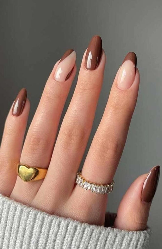 Almond coffin shape nails press on nails Sets