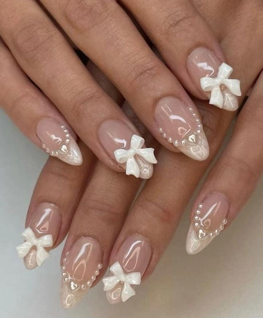Bow and accessories french press on nails sets