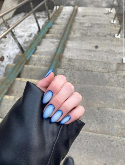 Blue ombre art Nails Set